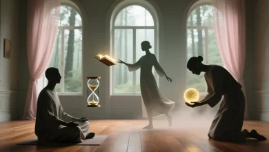 Hafıza gücünü artıran konsantrasyon egzersizlerini pastel tonlarda, sanatsal ve derinlik hissi veren bir sahne ile sembolize eden görsel.