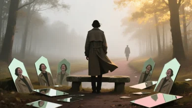 Başkalarıyla kendini karşılaştırma duygusunu ve içsel denge arayışını pastel tonlarda, sanatsal ve sinematografik bir sahneyle sembolize eden görsel.