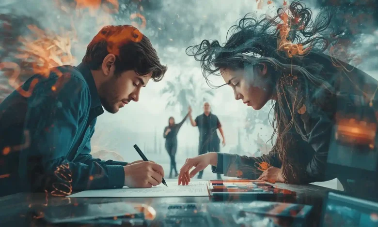 Partnerlerin birlikte hedeflerini yazdığı mutlu bir sahne