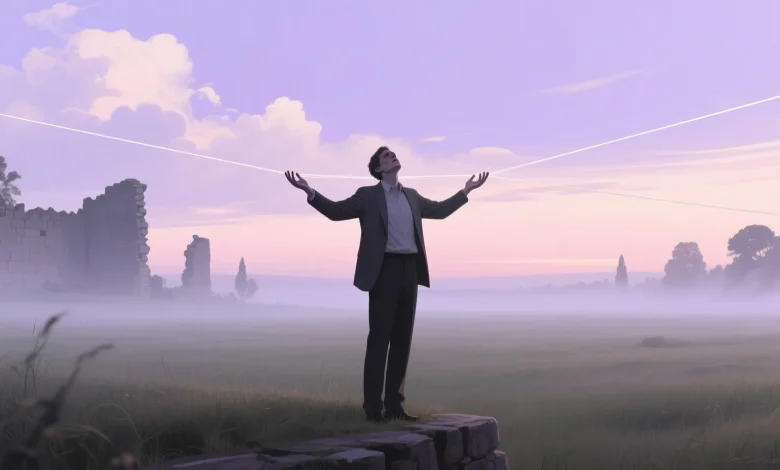 Kendi sınırlarını çizemeyen birinin içsel karmaşasını ve denge arayışını anlatan sahne; yumuşak pastel tonlar ve zarif ışık kullanımıyla kişisel alanın korunma ihtiyacını sembolik biçimde yansıtır.