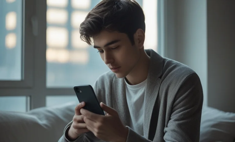 Modern teknolojinin içinde geçmişe özlem duyan ve mutsuz eden gizli sebebi sorgulayan dalgın bir birey.