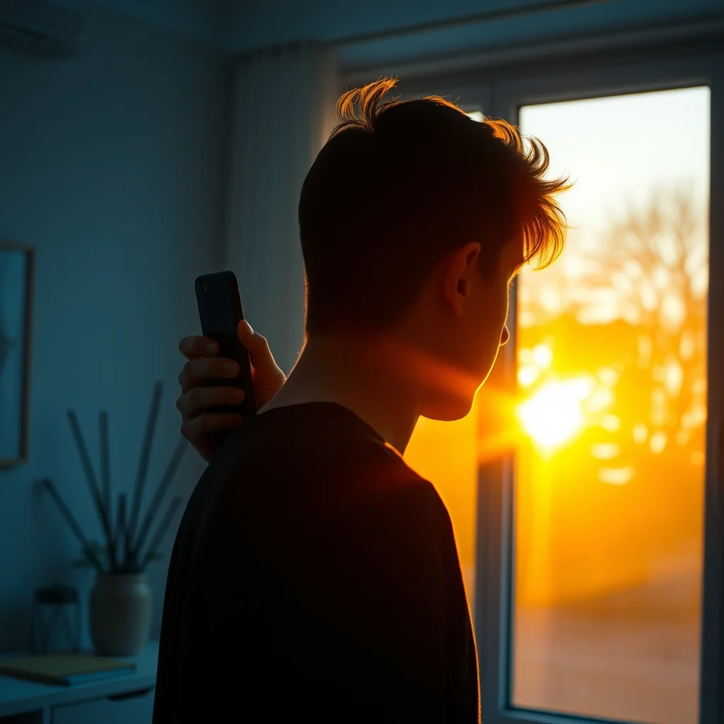 Dijital detoks yapmak için telefonunu kapatıp doğada vakit geçiren mutlu insan.
