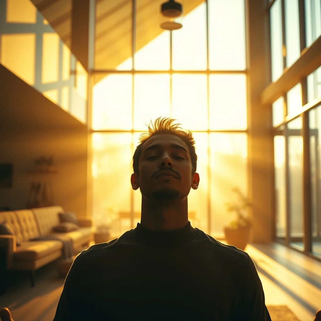 Doğada meditasyon yaparak zihnini sessizleştiren ve içsel farkındalık odaklı anı yaşayan bir kişi.