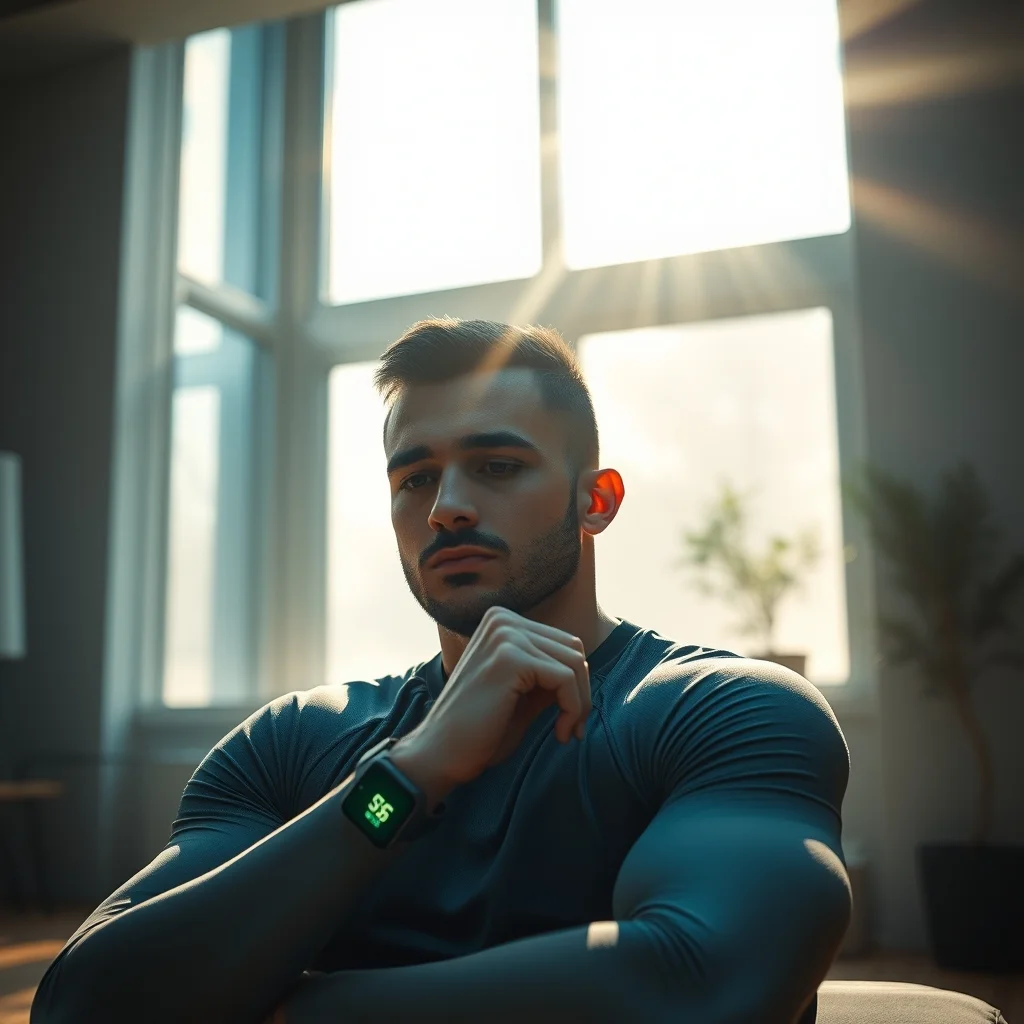 Sabah güneşinde spor çantasının yanında ayakkabısını bağlayarak spor yapma motivasyonu kazanan kararlı bir sporcu.