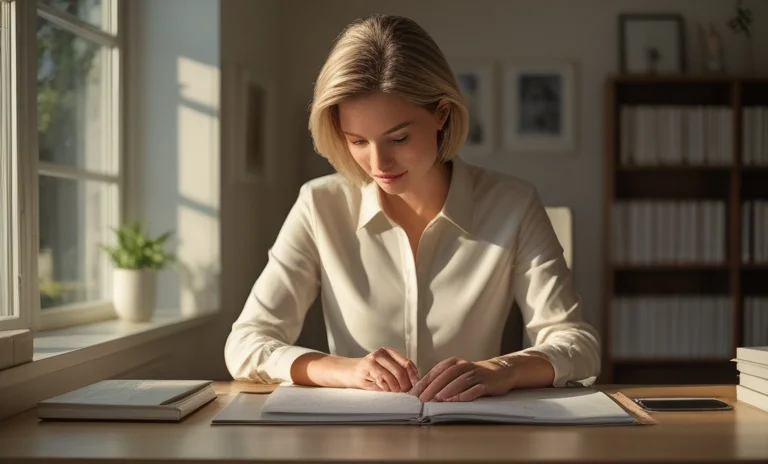 Küçük adımlarla ilerleyen bir kişinin, bir takvim üzerinde işaretlemeler yaparak yeni bir alışkanlık kazanma süreci.